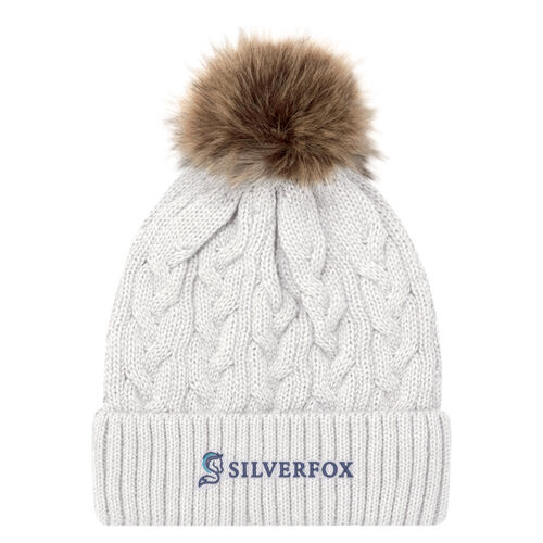 Cuff Toque (Faux Fur Pom Pom)  Thumbnail