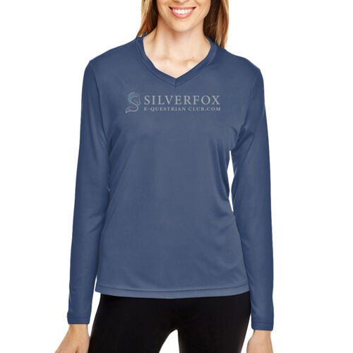 Ladies Long Sleeve Performance Tee WITH Back  Thumbnail