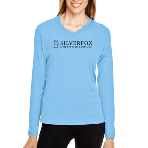 Ladies Long Sleeve Performance Tee WITH Back  Thumbnail